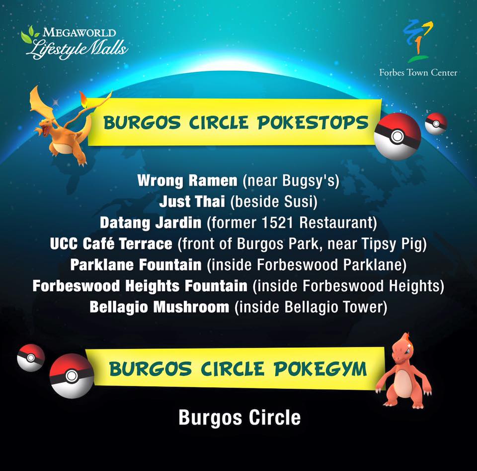 Manila Shopper List of PokeStops in Major Malls & Theme Parks