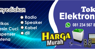 Contoh Desain Banner Toko Elektronik Lengkap Tips Mendesain