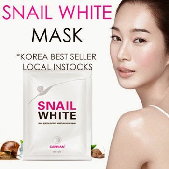 Cara memakai snail white mask 