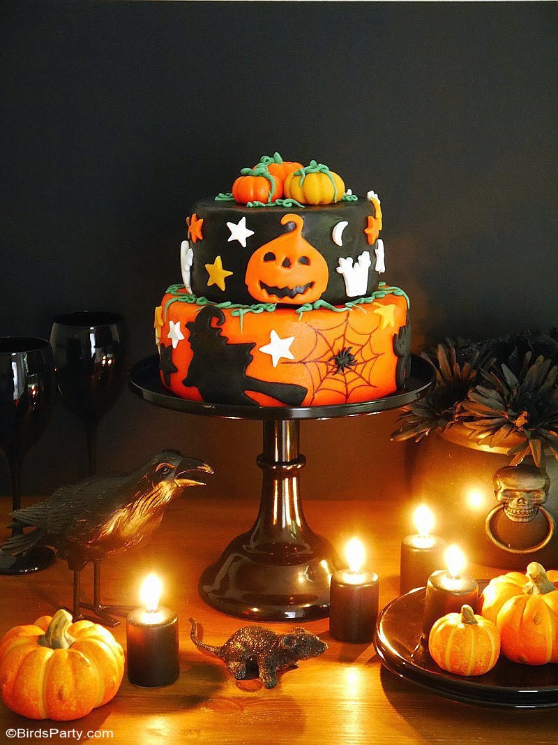 A Super Easy TwoTier Halloween Cake Party Ideas Party Printables Blog