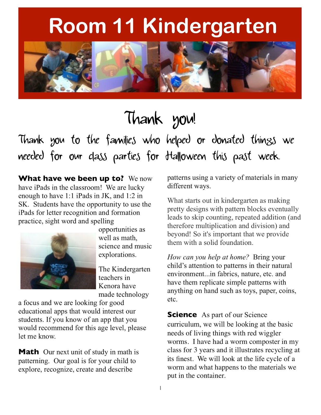 The Wonder Years November Newsletter