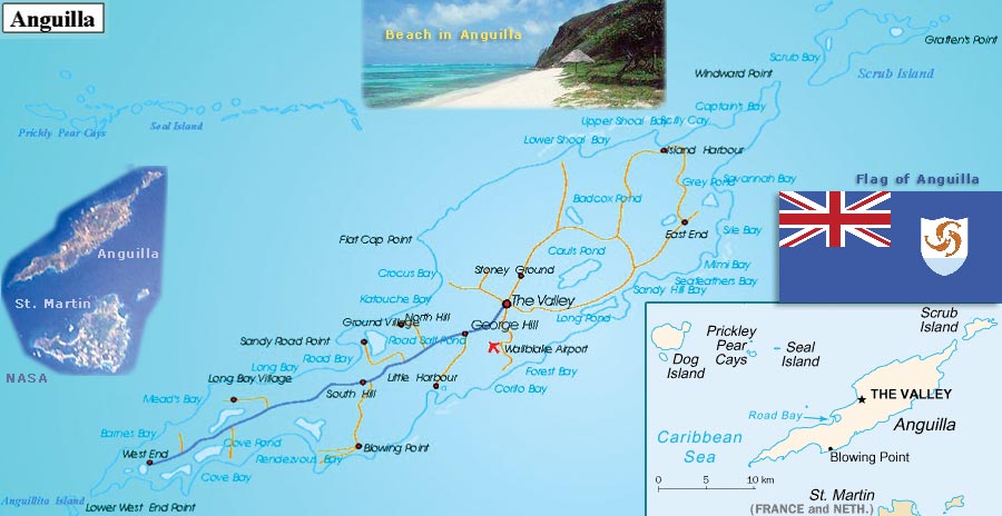 Mapas de Anguilla | Reino Unido