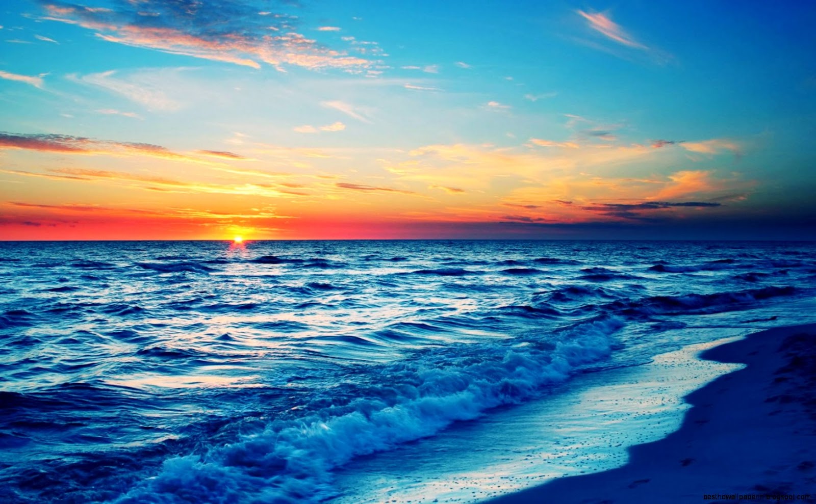 Beautiful Beach Sunset Landscape