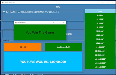 Asp.Net With C# & Windows Application: How to create KBC game in c# ...
