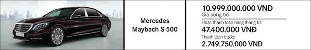 Giá xe Mercedes Maybach S560 4MATIC 2018 tại Mercedes Trường Chinh