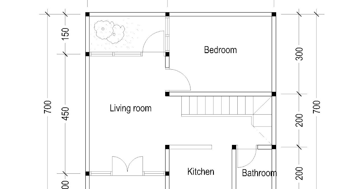 HOUSE PLANS FOR YOU House Plan Four Bedroom On 7m X 7m