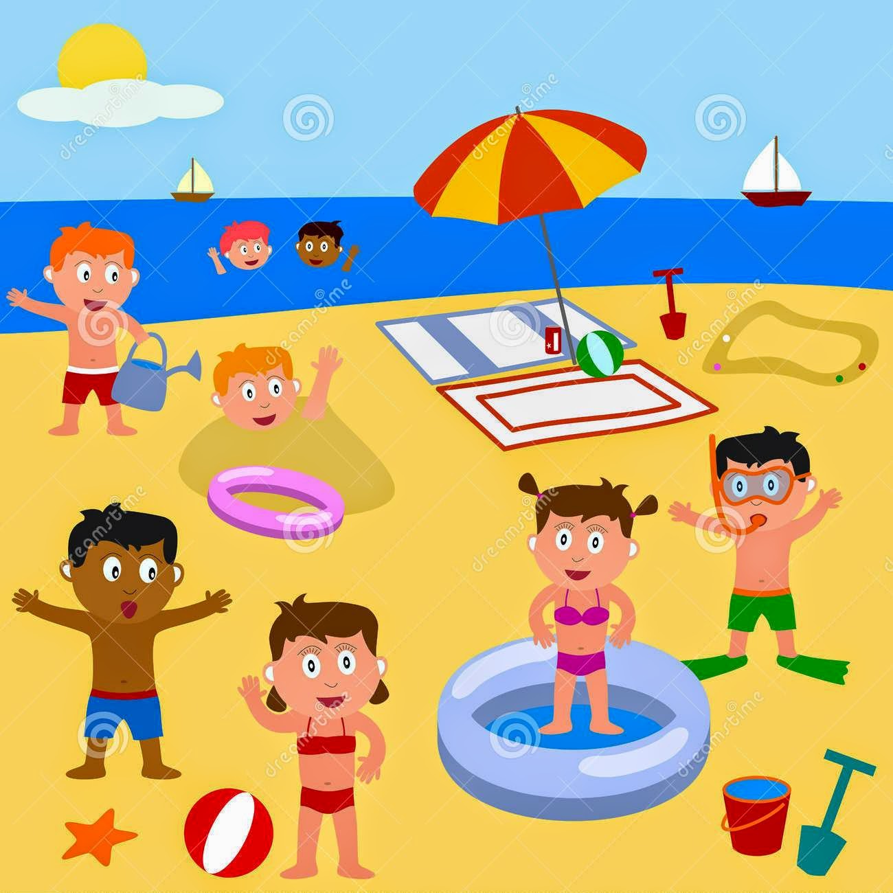 clipart family at the beach - photo #32