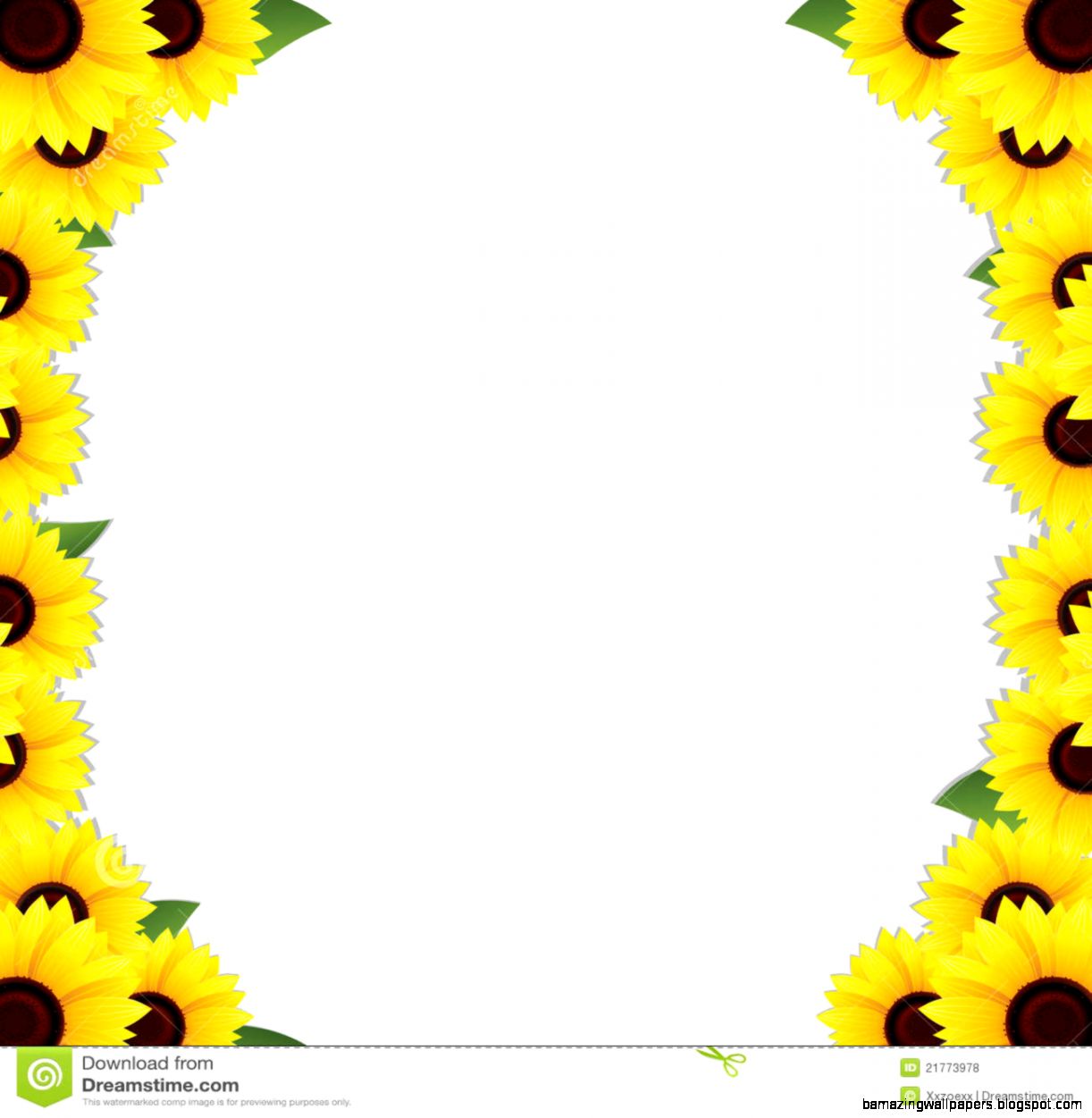 Download Sunflower Border Clipart | Amazing Wallpapers