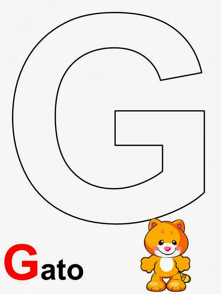 Alfabeto letra G Gato