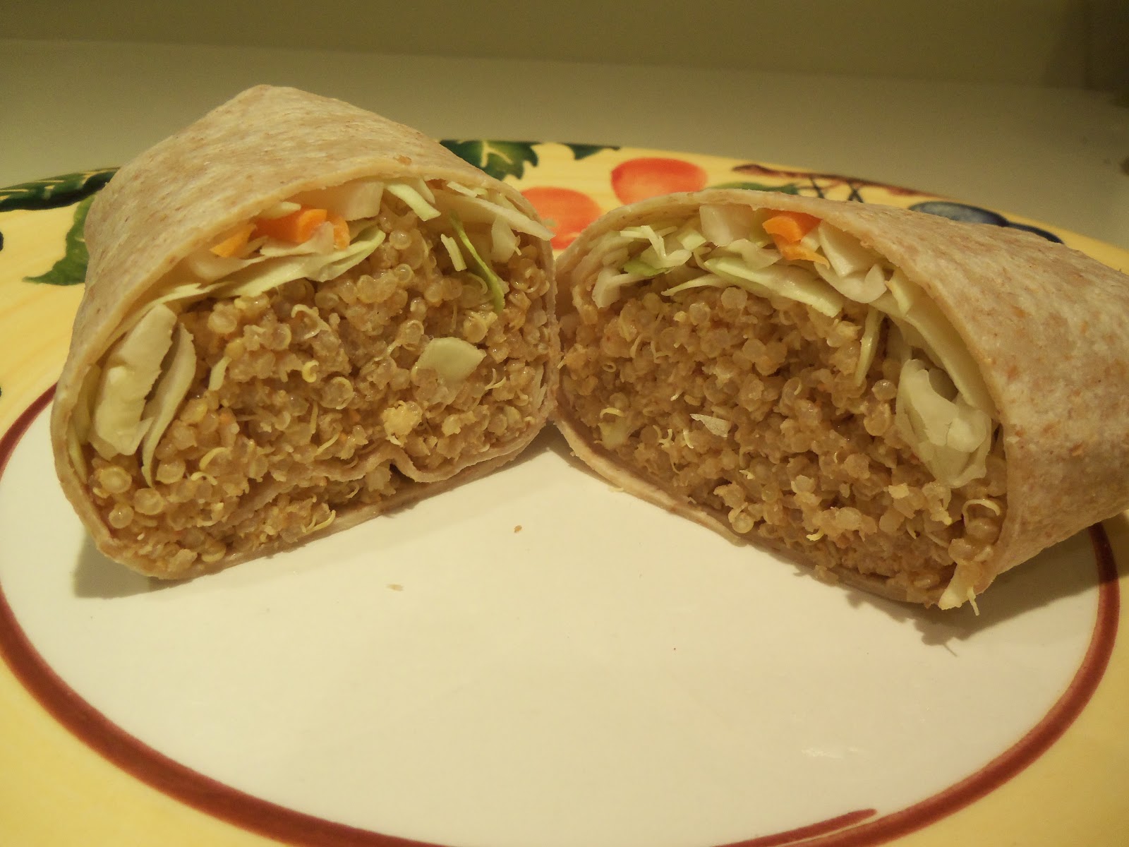 Simple Cooking in the Garden State: Quick Meal - Thai Peanut Quinoa Burrito
