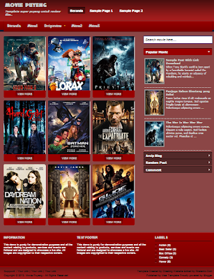 Template Movie puyeng - Mẫu phim tempate blogger đẹp và chuyên nghiệp