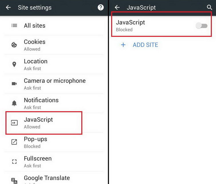 Как включить javascript в яндексе на андроиде. Как включить javascript в яндексе на андроиде