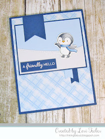 A Friendly Hello card-designed by Lori Tecler/Inking Aloud-stamps from Hello Bluebird
