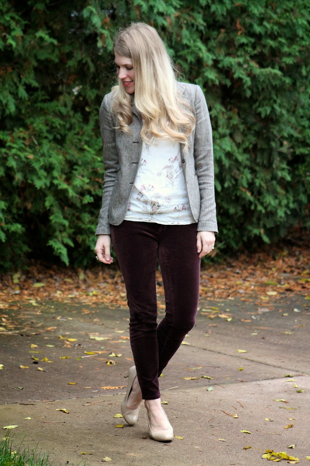 Cost Per Wear: Burgundy Pants 10 Ways 