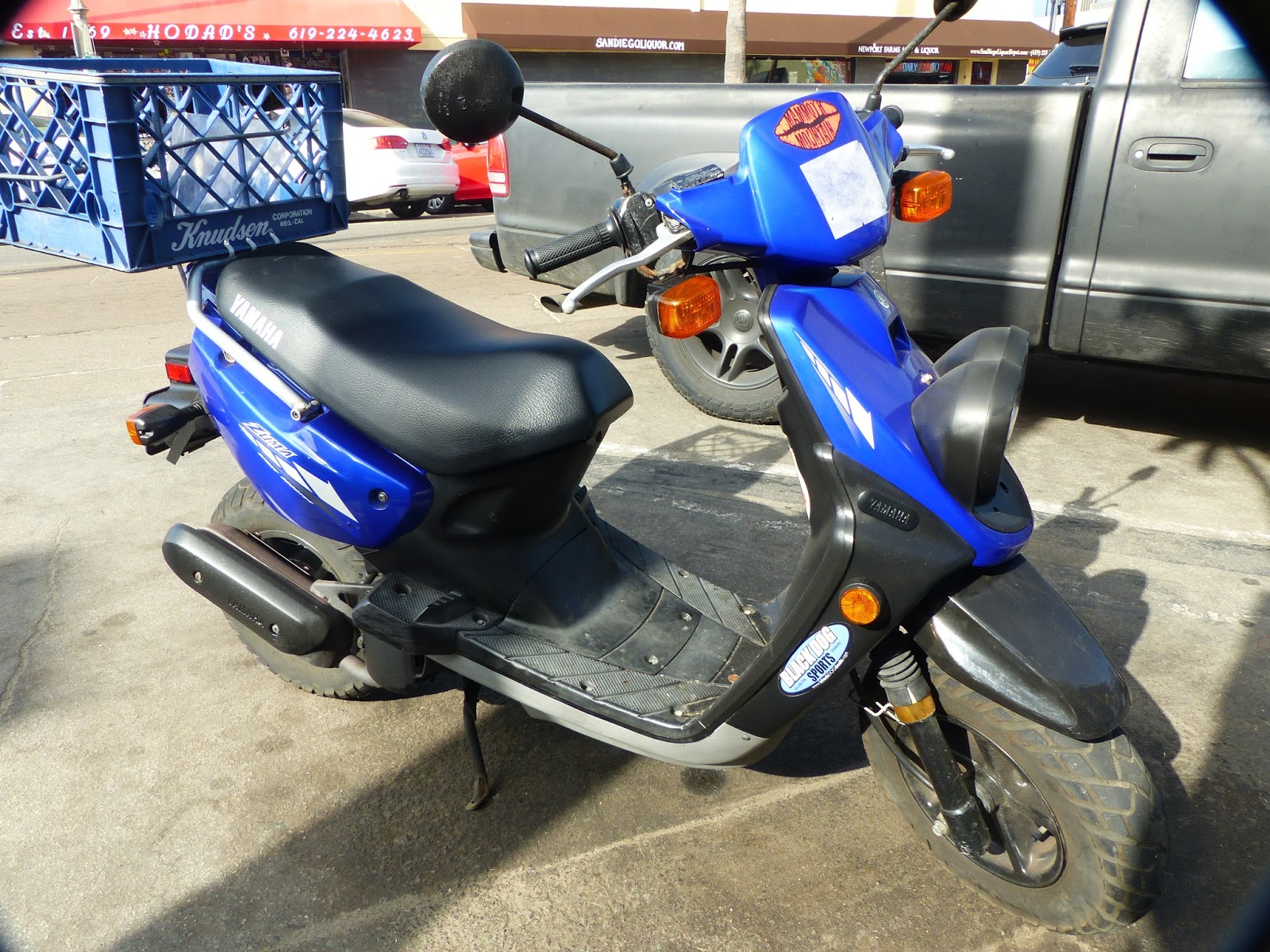 OldMotoDude Yamaha Zuma scooter spotted in San Diego, Ca.