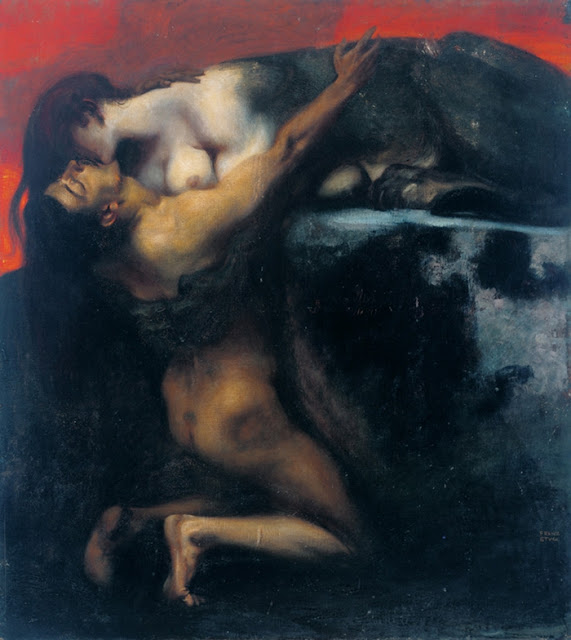 Franz Von Stuck 1863 -1928 |  Il bacio della Sfinge, 1895