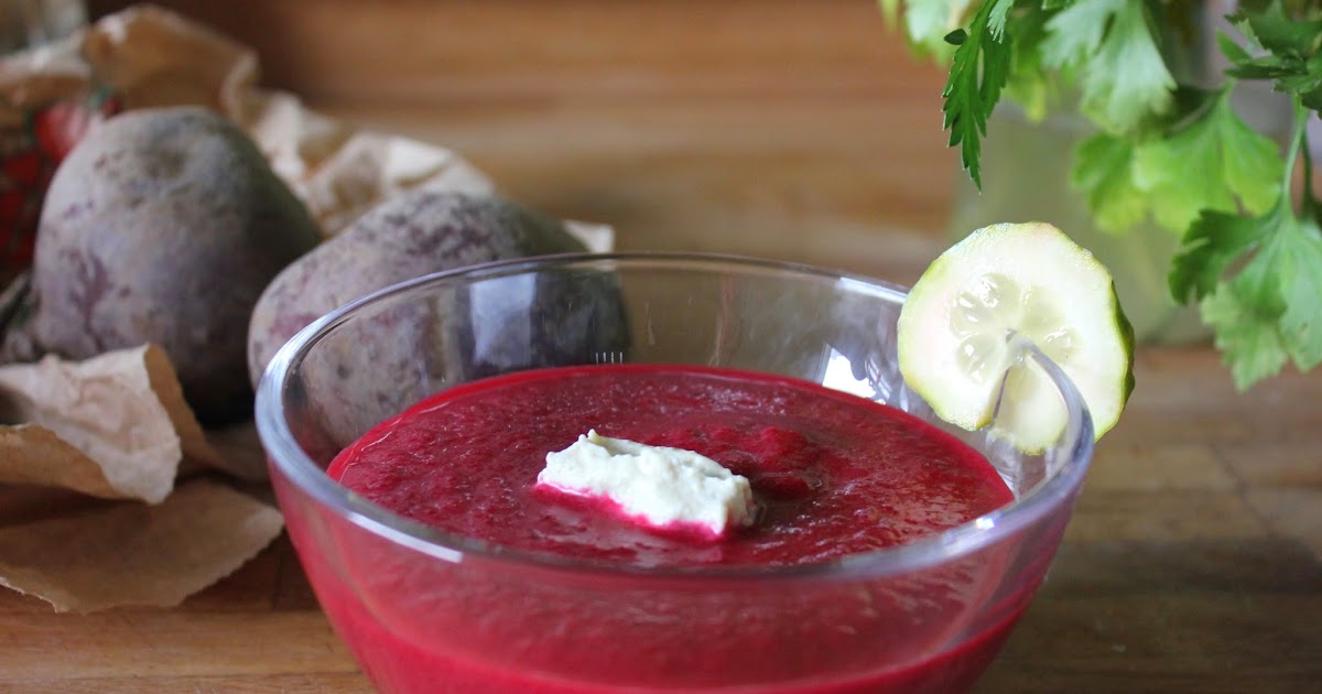 Cuillère et saladier: Velouté glacé de betteraves rouges