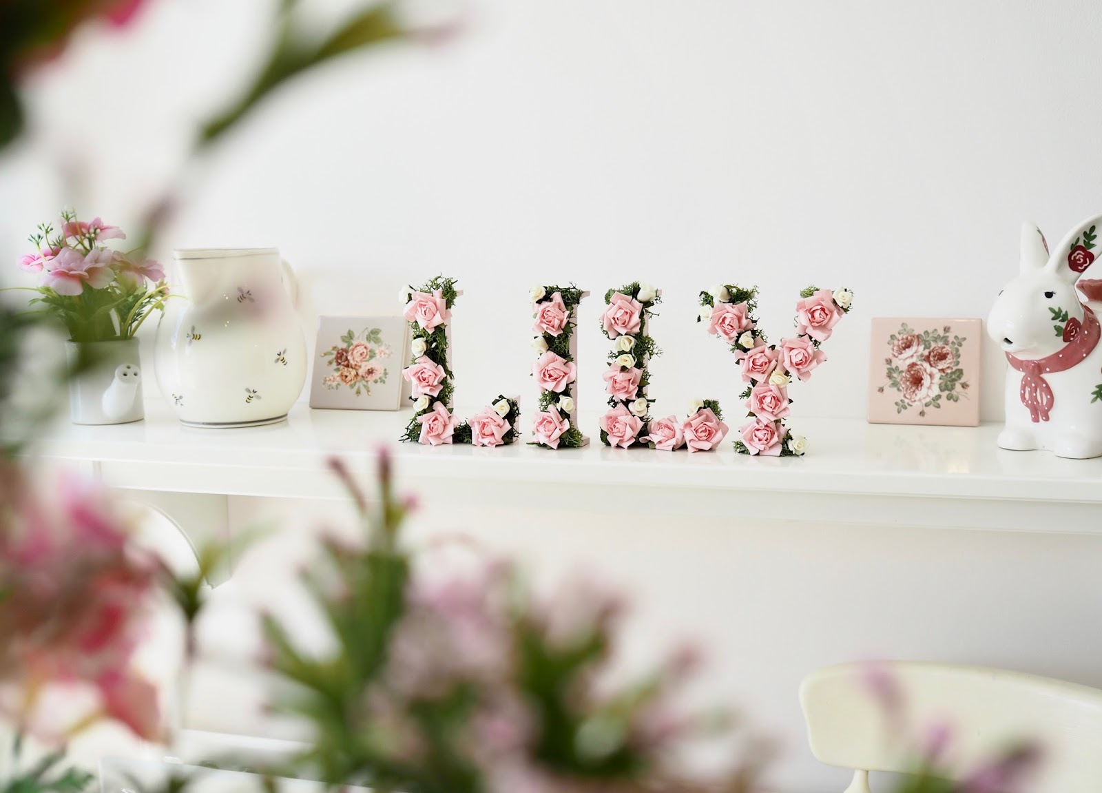 How To Make Standing Floral Letters