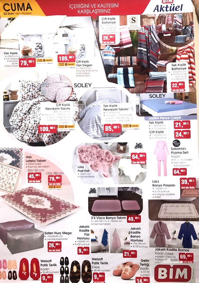 2 Ekim Bim Market Aktüel Ürünleri ve İndirimleri Yeni