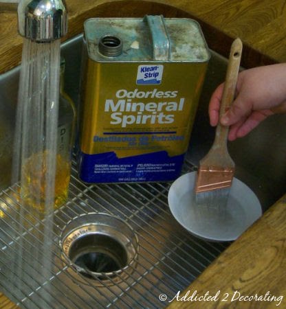 how to clean oil based paint brushes with mineral spirits