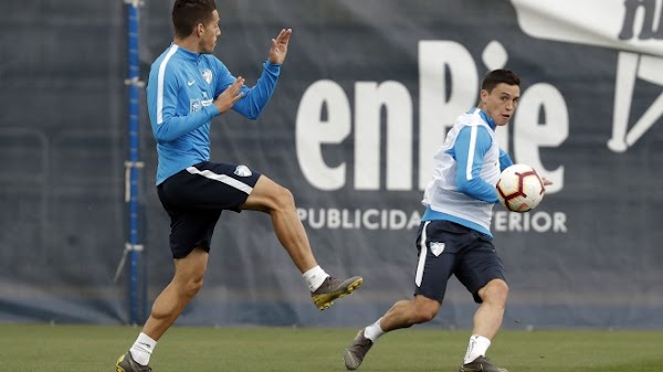 Málaga, entrenamiento de finalización de jugadas hoy jueves