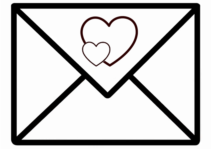 Letter Envelope Coloring Page Khayatart