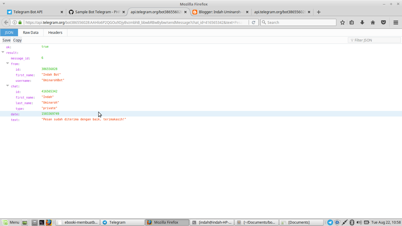 Telegram api error. Telegram api error
