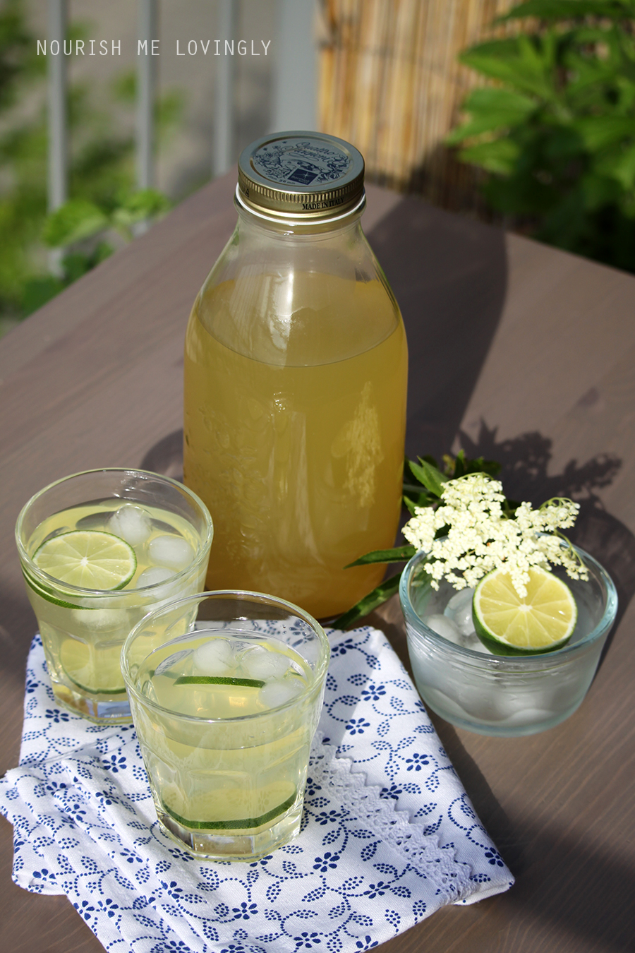 Nourish me lovingly Gingerlime elderflower cordial (AIP)