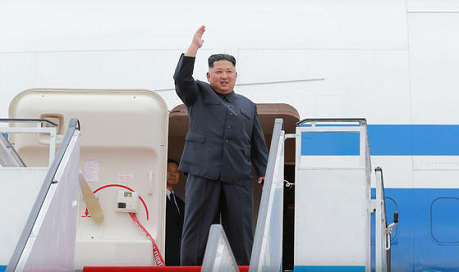 North Korea Pres.Kim Jong Un Jet Landed In Singapore With OWN TOILET