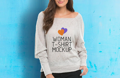 Woman T-Shirt Mockup