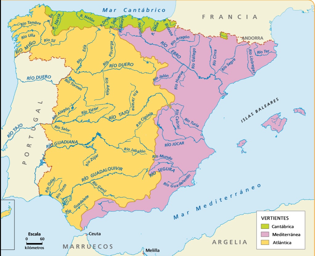 Geography And History Blog 1º Eso EspaÑa FÍsico RÍos Mares Y OcÉanos