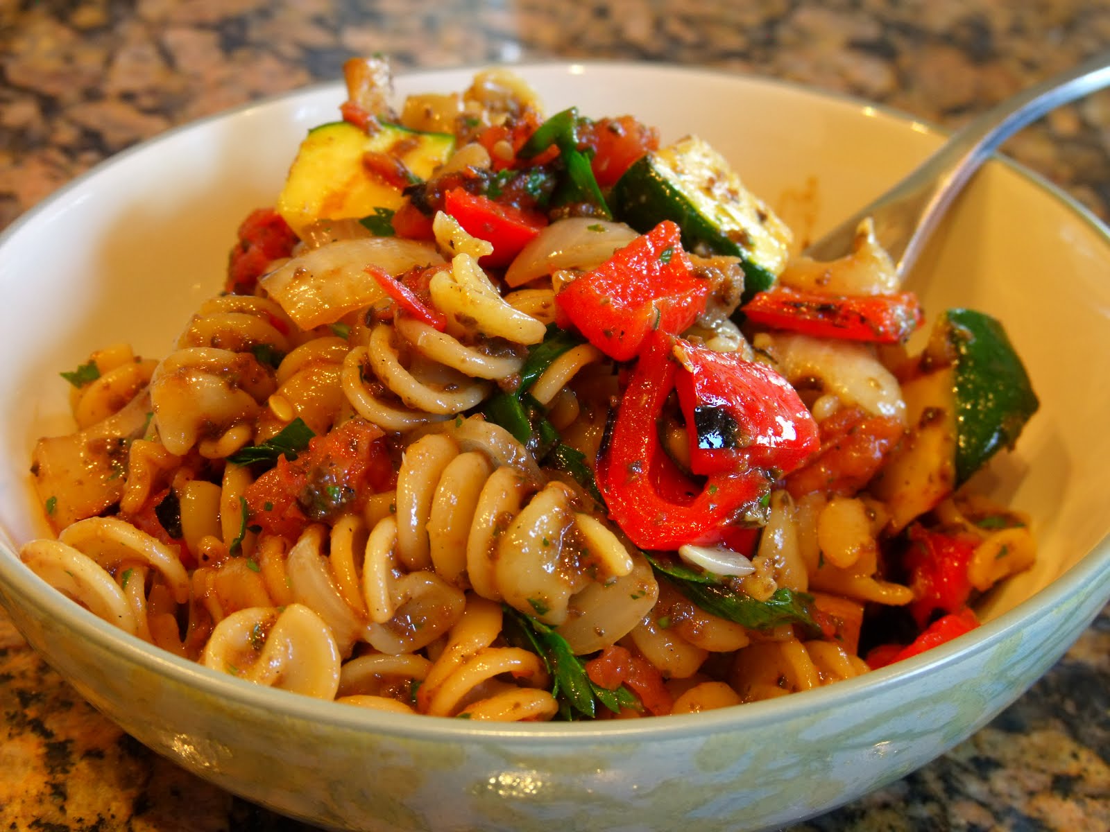 ...Grilled Vegetable Pasta with Black Olive Tapenade For the Love of...