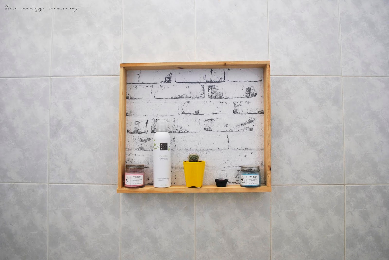 Renovación baño sin obras + estante pared DIY - HANDBOX