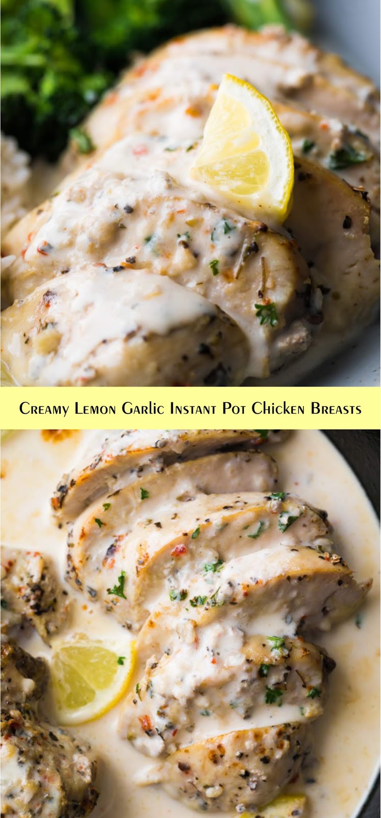 Creamy Lemon Garlic Instant Pot Chicken Breasts