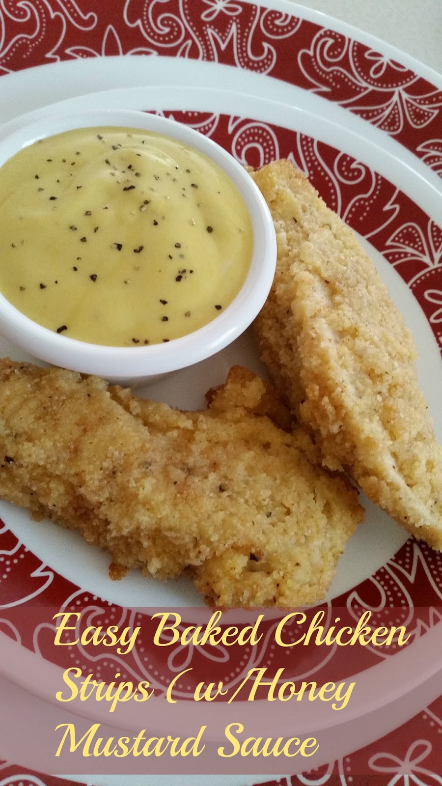 The Better Baker Easy Baked Chicken Strips (with Healthy Honey Mustard