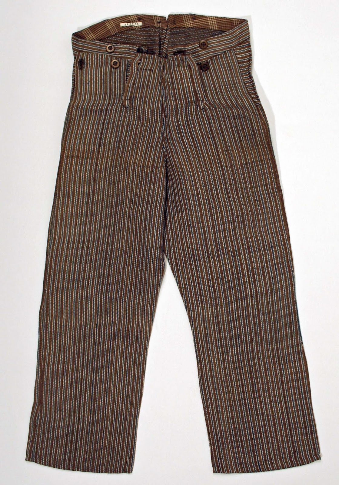 Costume Diaries Striped Victorian trousers.