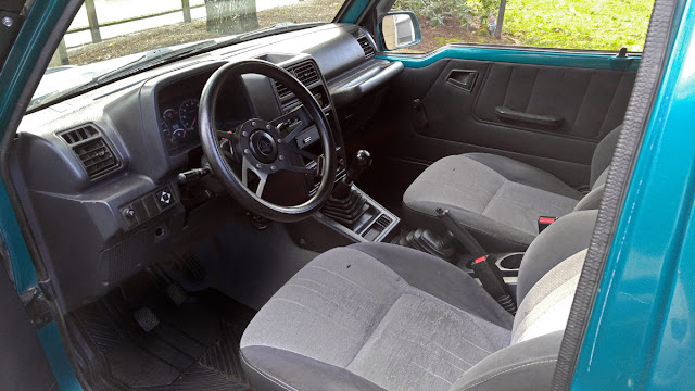 Teal Terror interior - driver's side
