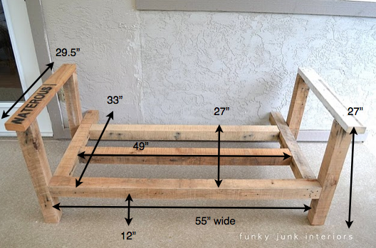 How I built the pallet wood sofa (part 2) via Funky Junk Interiors