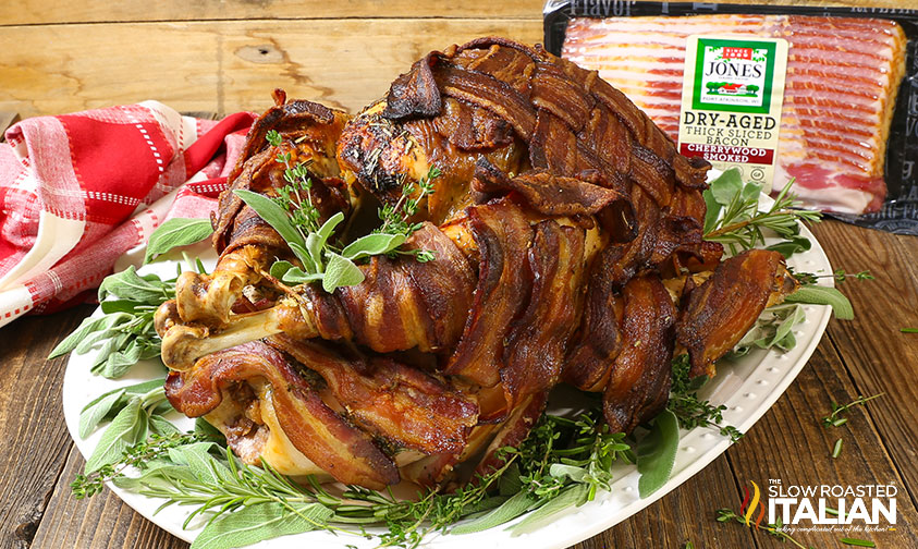 Bacon Wrapped Herb Roasted Turkey