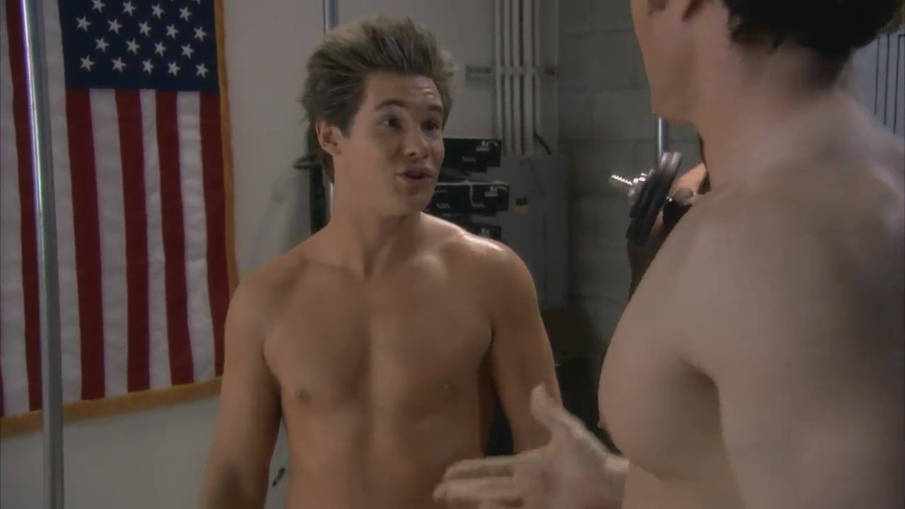 Adam Devine shirtless in Workaholics 1-09 "Muscle I'd Like to Fle...