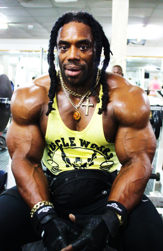 Worldwide Bodybuilders Dreadlock muscle from the UK Cecil Croasdaile