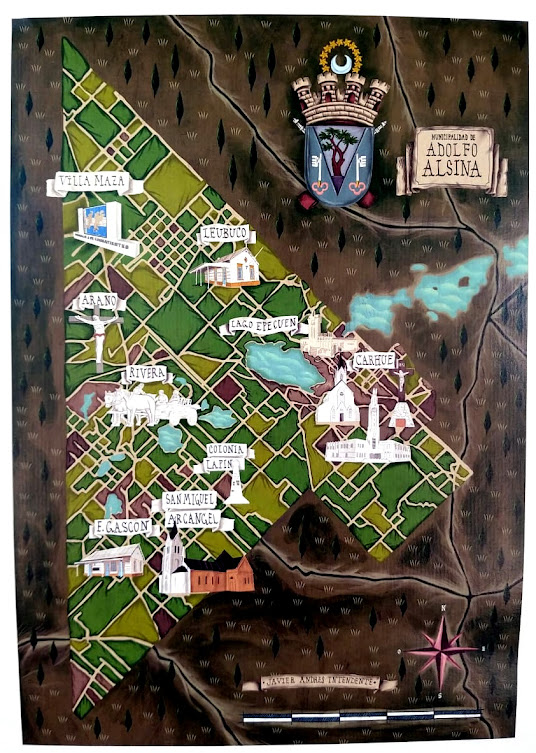 Mapa de Adolfo Alsina Recibido por los 20 Años del Dojo