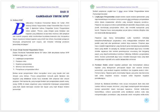 BAB II Gambaran Umum Laporan SPIP Kemenag