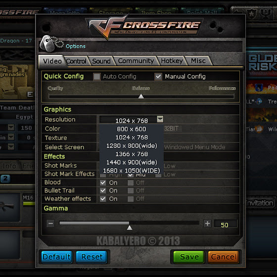 Crossfire PH Screen Resolutions