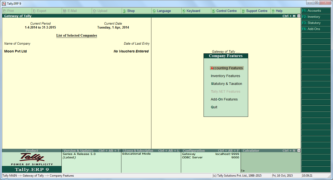 Create Stock Categories in tally 2015 TallyLeb