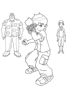 coloring pages of ben 10 ultimate alien