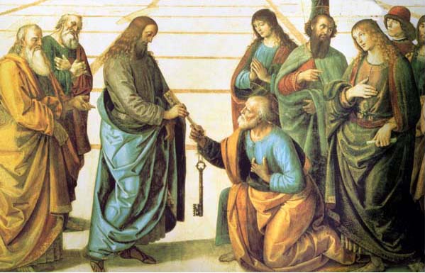 Jesús entrega las llaves a Pedro