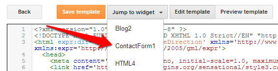 Cara Memasang Widget Contact Form di Halaman Statis Blog