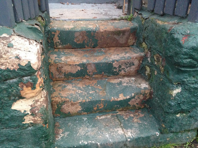 The Crooked Cottage How To Remove Paint From Sandstone