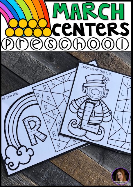 Are you looking for fun thematic spring centers that you can prep quickly for your preschool classroom?  The check out March Centers for Preschool!